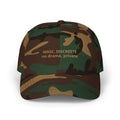 masc, discrete embroidered text Classic Dad Cap | minimal text hat