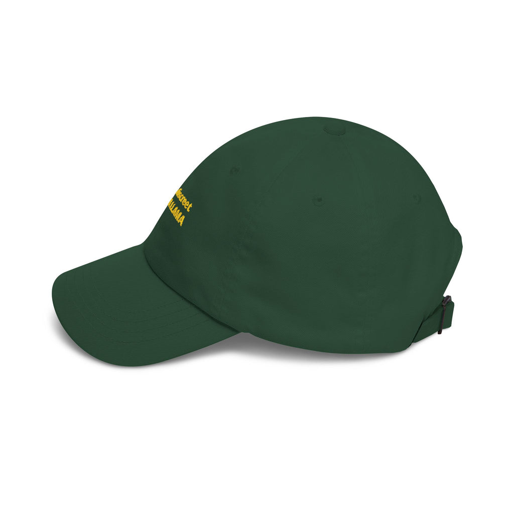 masc. discreet DRAMA LLAMA Dad Cap | Embroidered White Baseball Hat
