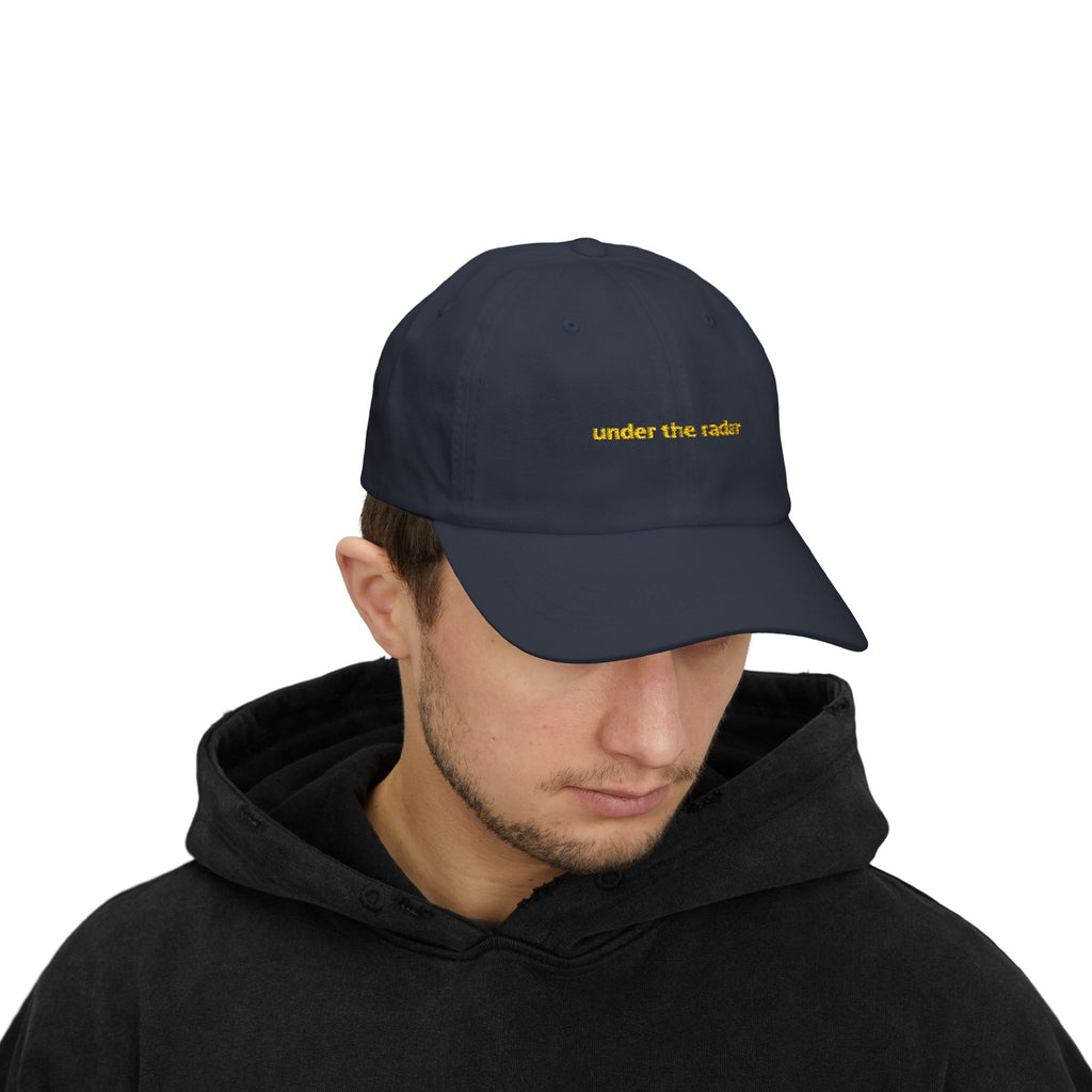 under the radar Dad Cap | Minimal Script Embroidered Baseball Hat