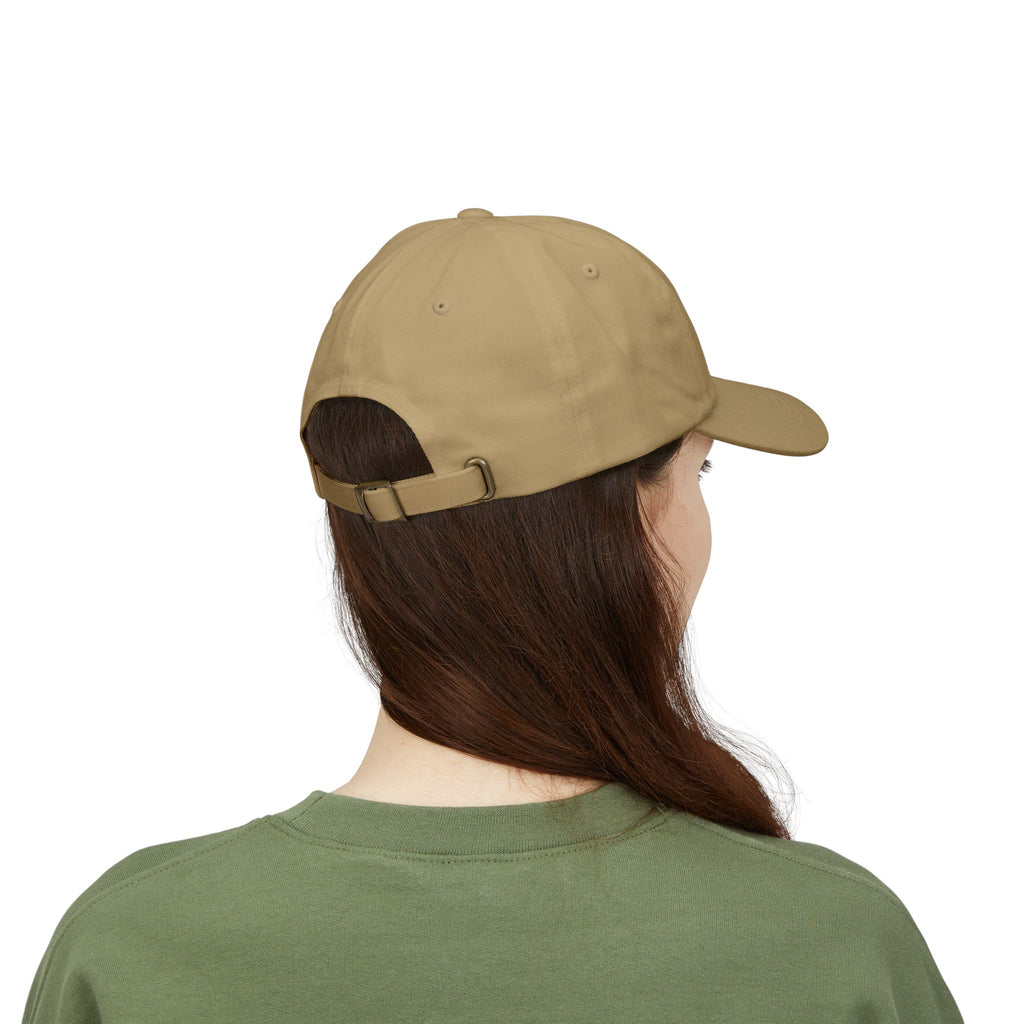 ritzy thug Classic Dad Cap | minimalist embroidered text, white baseball hat