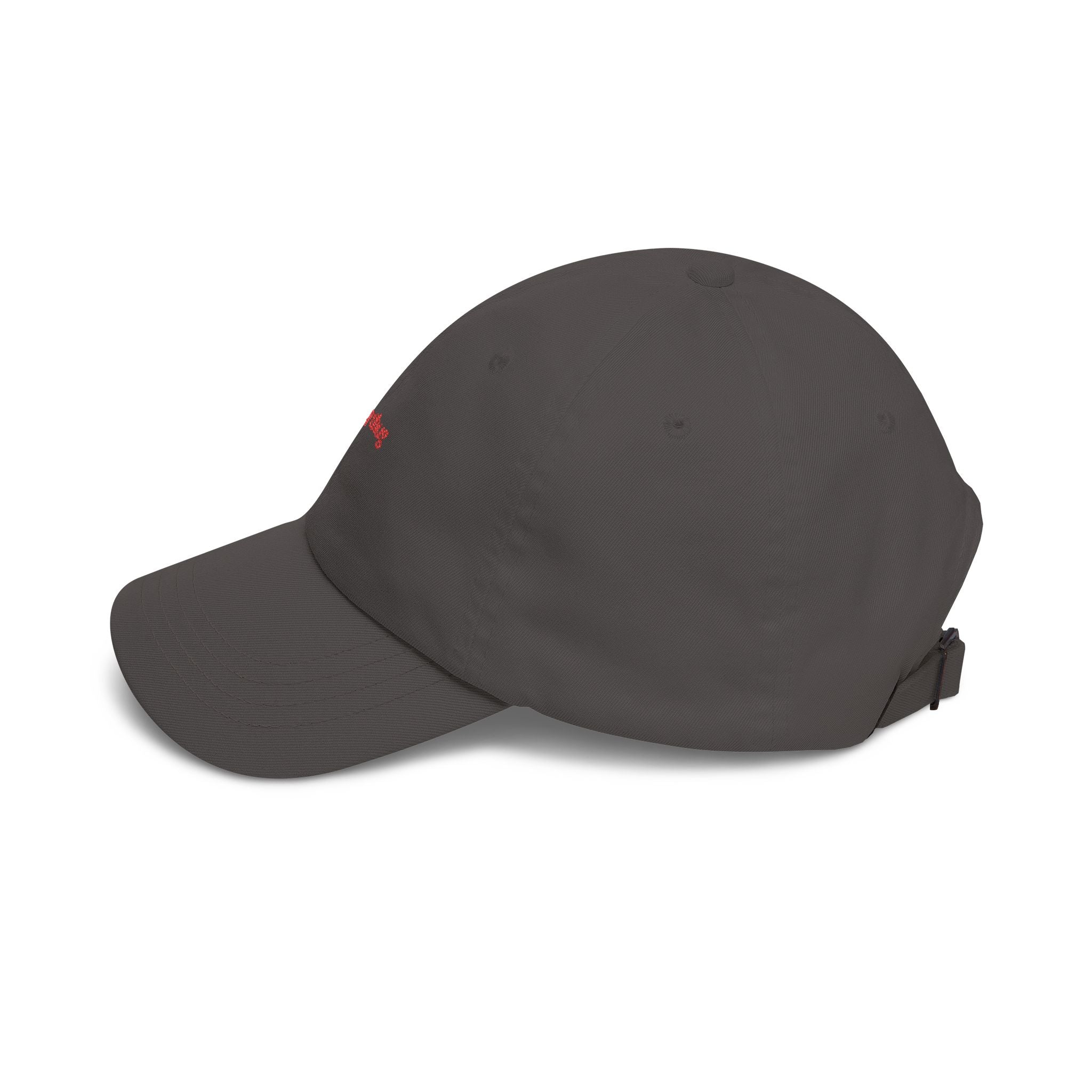 ritzy thug Classic Dad Cap | minimalist embroidered text, white baseball hat