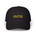masc. discreet DRAMA LLAMA Dad Cap | Embroidered White Baseball Hat