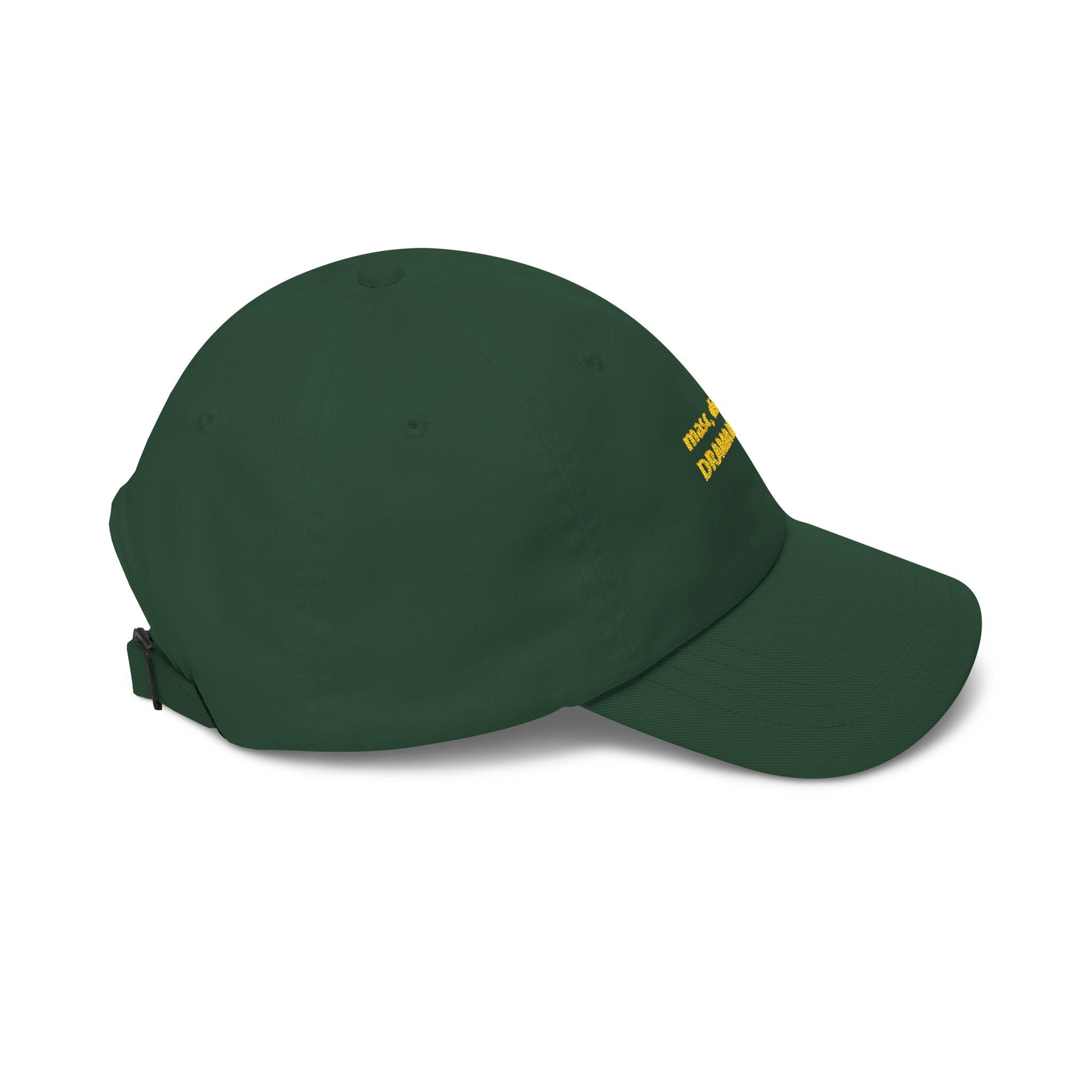masc. discreet DRAMA LLAMA Dad Cap | Embroidered White Baseball Hat