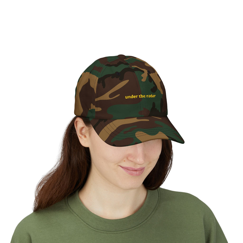 under the radar Dad Cap | Minimal Script Embroidered Baseball Hat