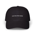 not into the scene Dad Cap | Minimal Embroidered Text Hat