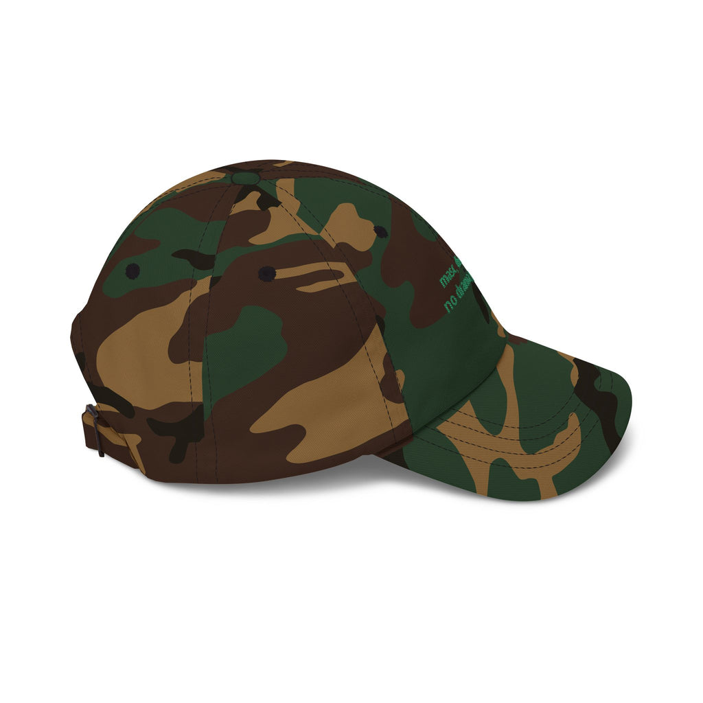 masc. discreet. no drama. private dad cap | camo embroidered hat