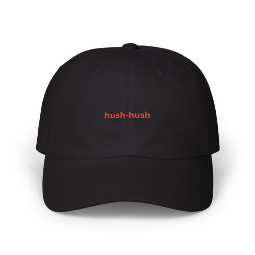 hush-hush Classic Dad Cap | Minimal Embroidered Baseball Hat