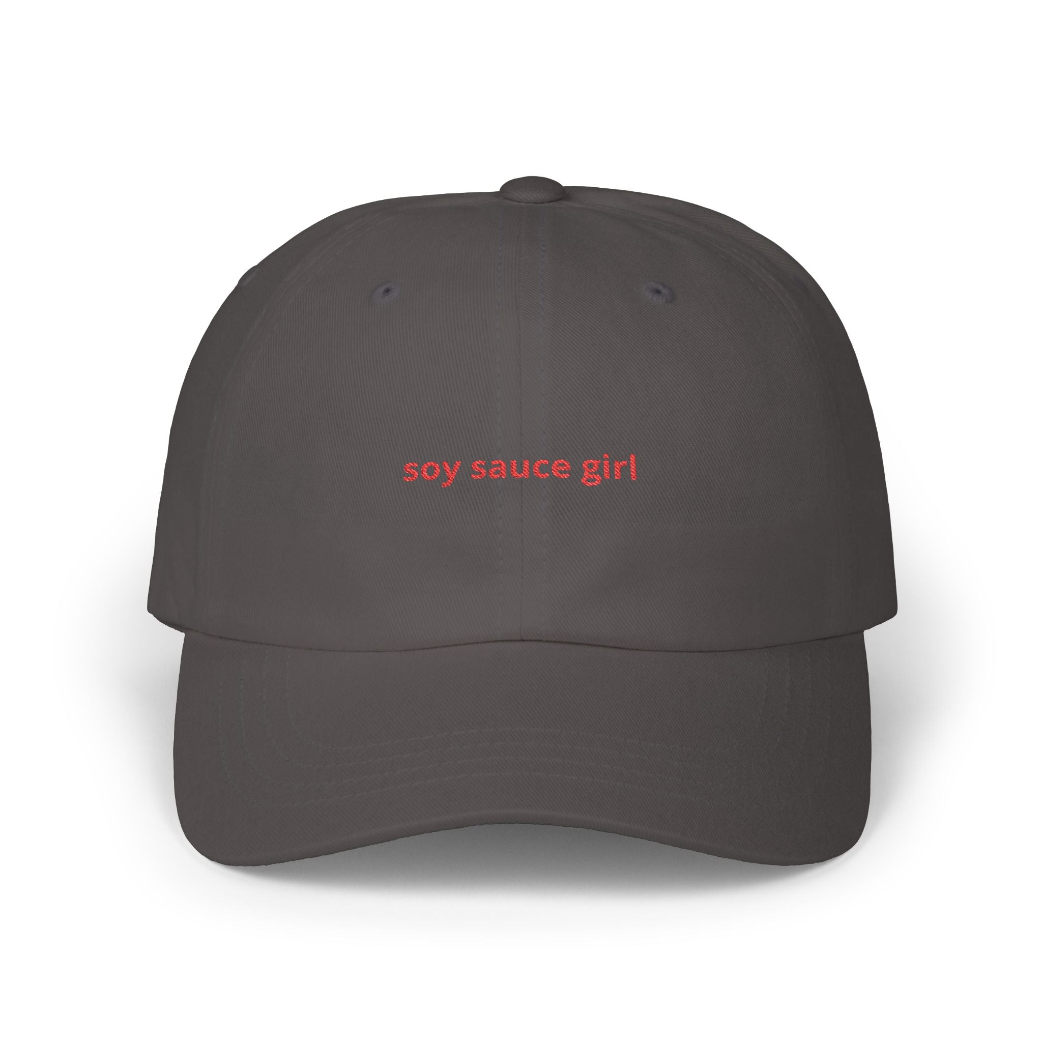 soy sauce girl Dad Cap | embroidered script baseball hat
