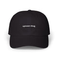 uptown thug Classic Dad Cap | embroidered text, neutral beige
