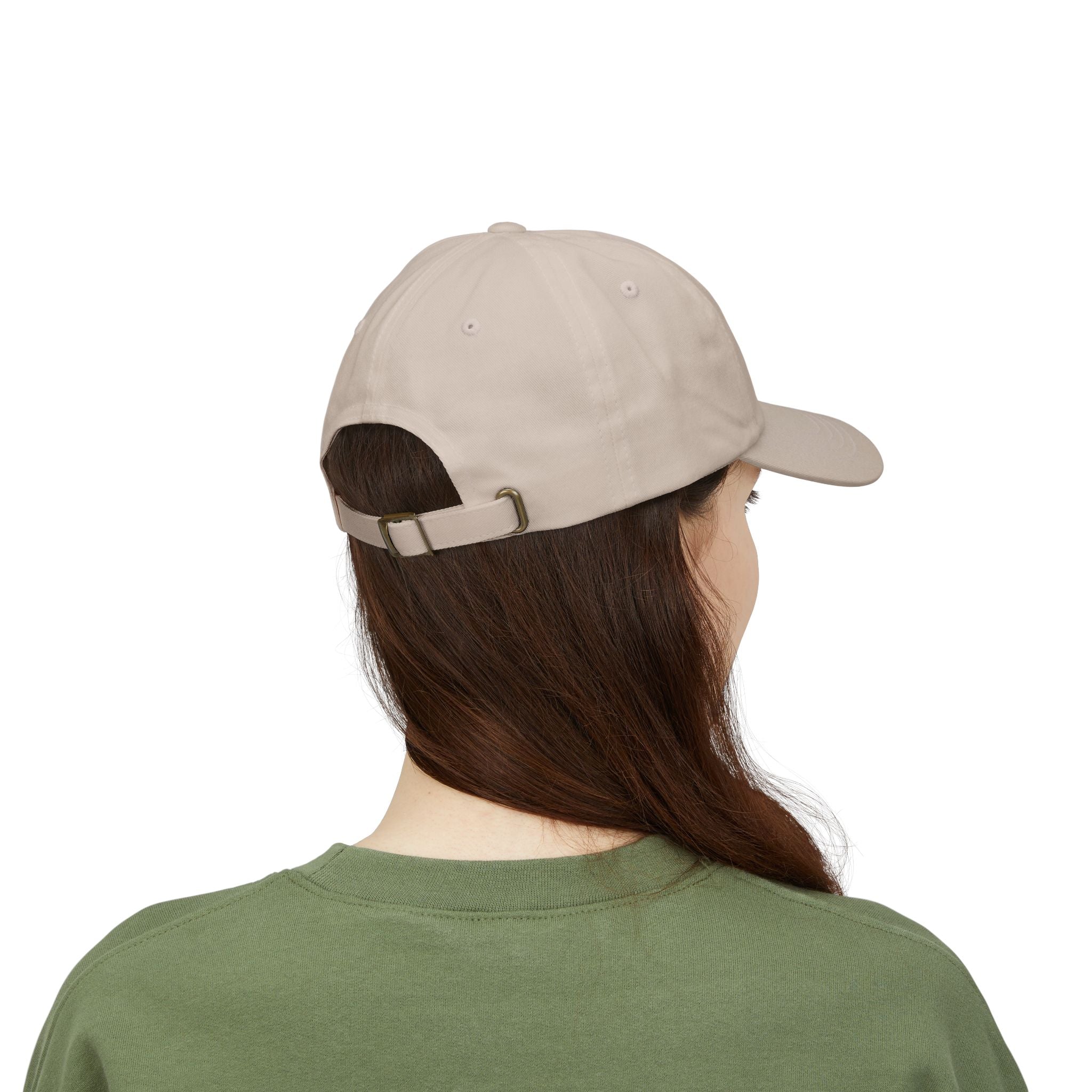 uptown thug Classic Dad Cap | embroidered text, neutral beige