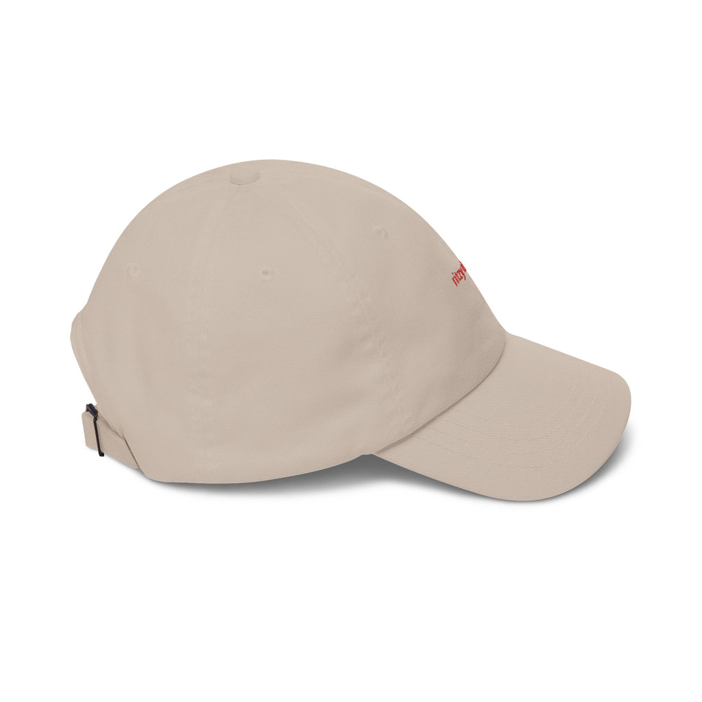 ritzy thug Classic Dad Cap | minimalist embroidered text, white baseball hat