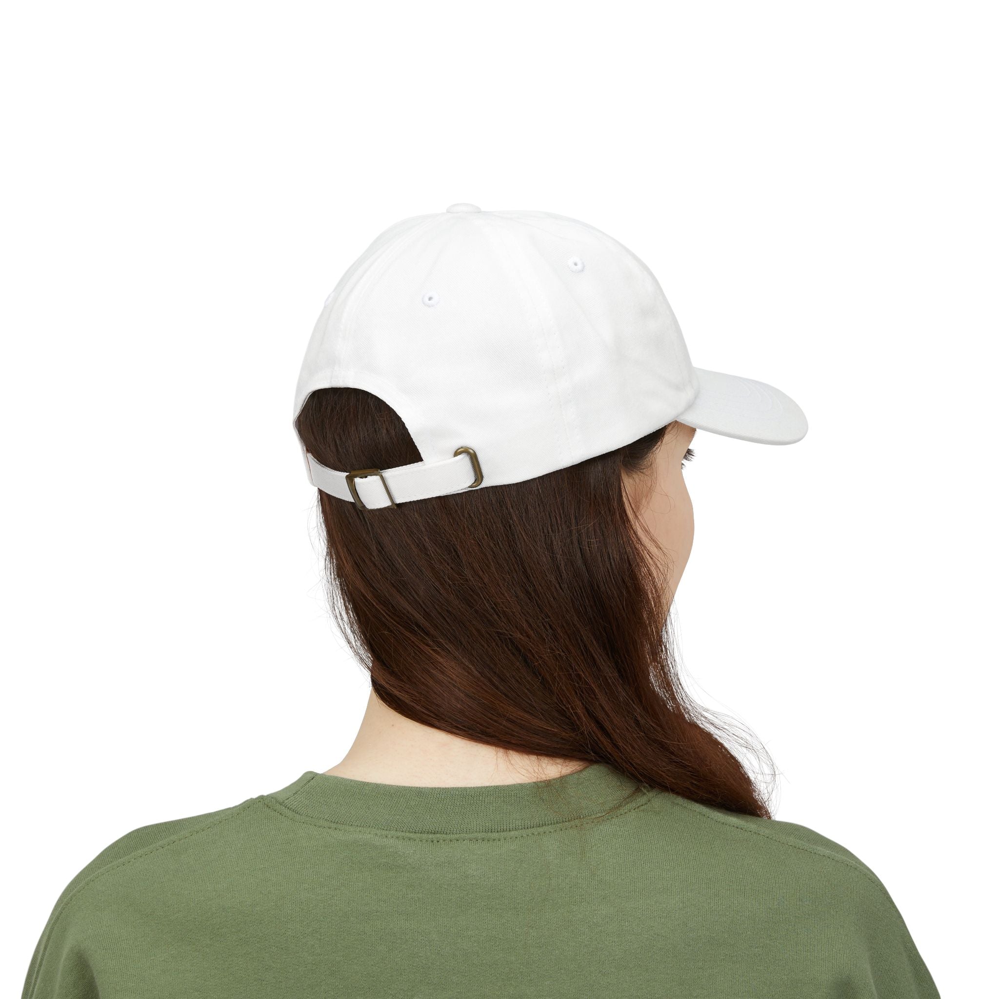 ritzy thug Classic Dad Cap | minimalist embroidered text, white baseball hat