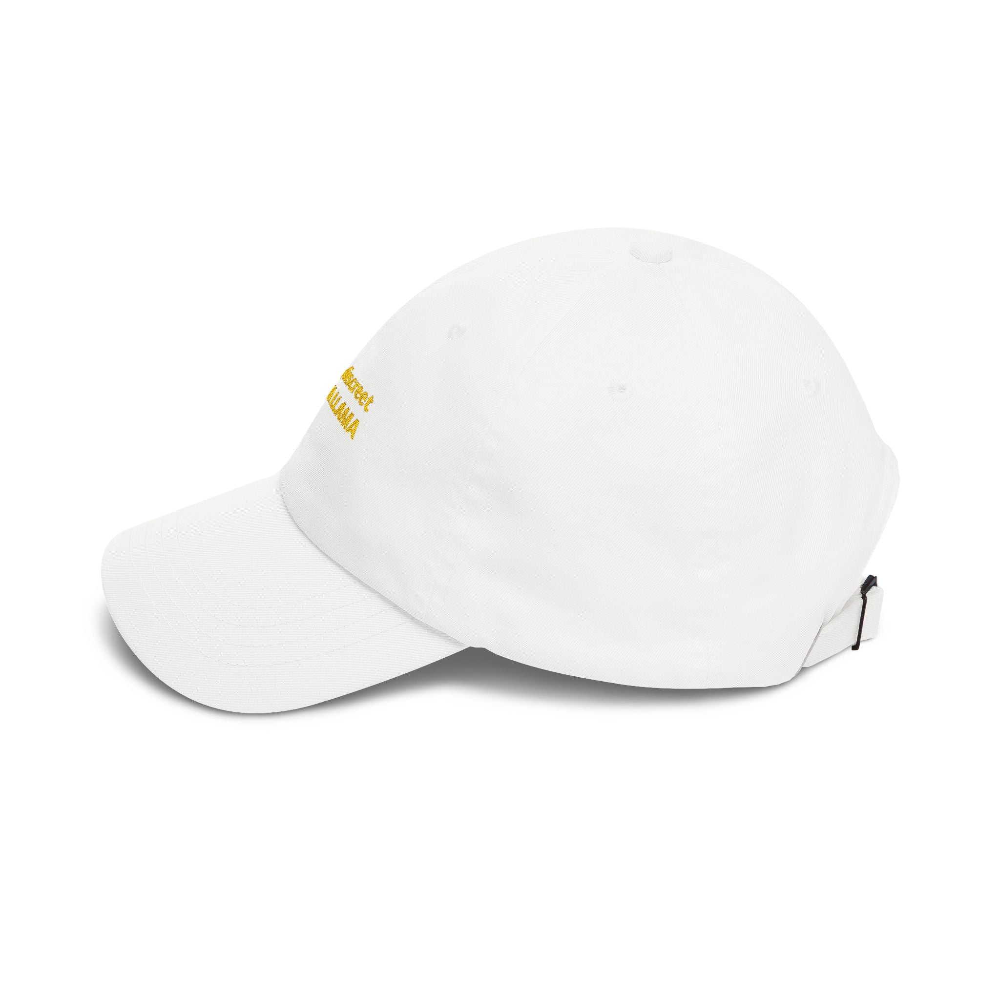 masc. discreet DRAMA LLAMA Dad Cap | Embroidered White Baseball Hat