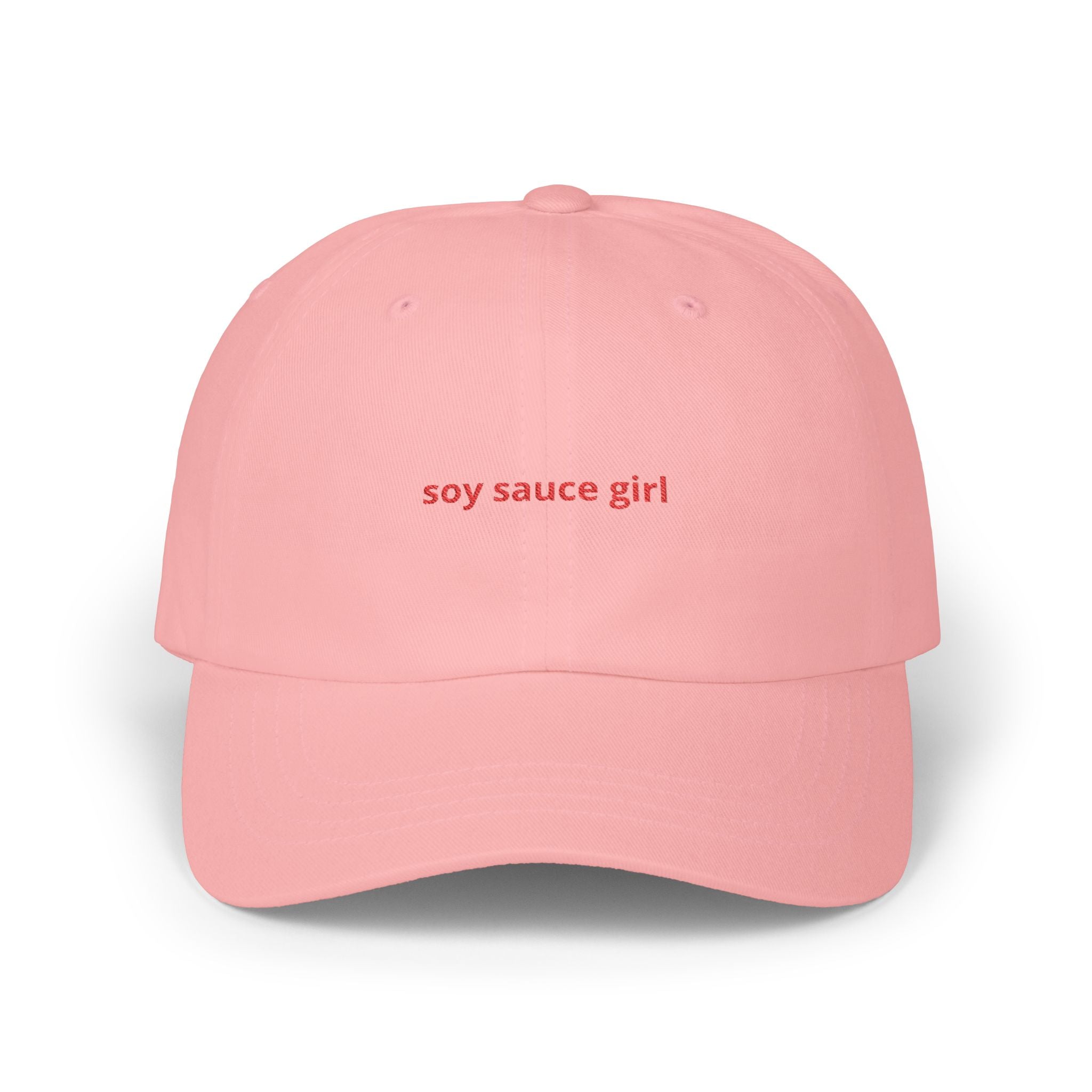soy sauce girl Dad Cap | embroidered script baseball hat