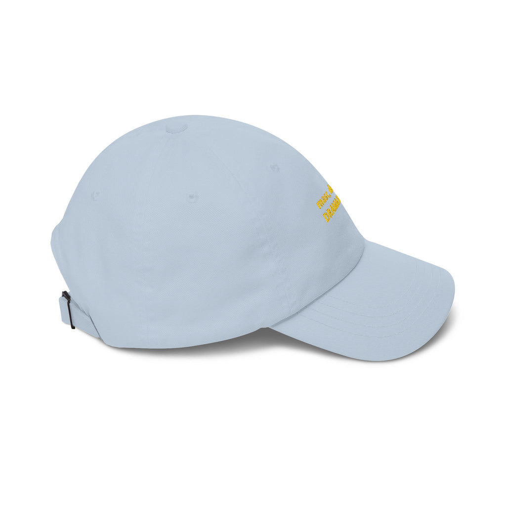 masc. discreet DRAMA LLAMA Dad Cap | Embroidered White Baseball Hat