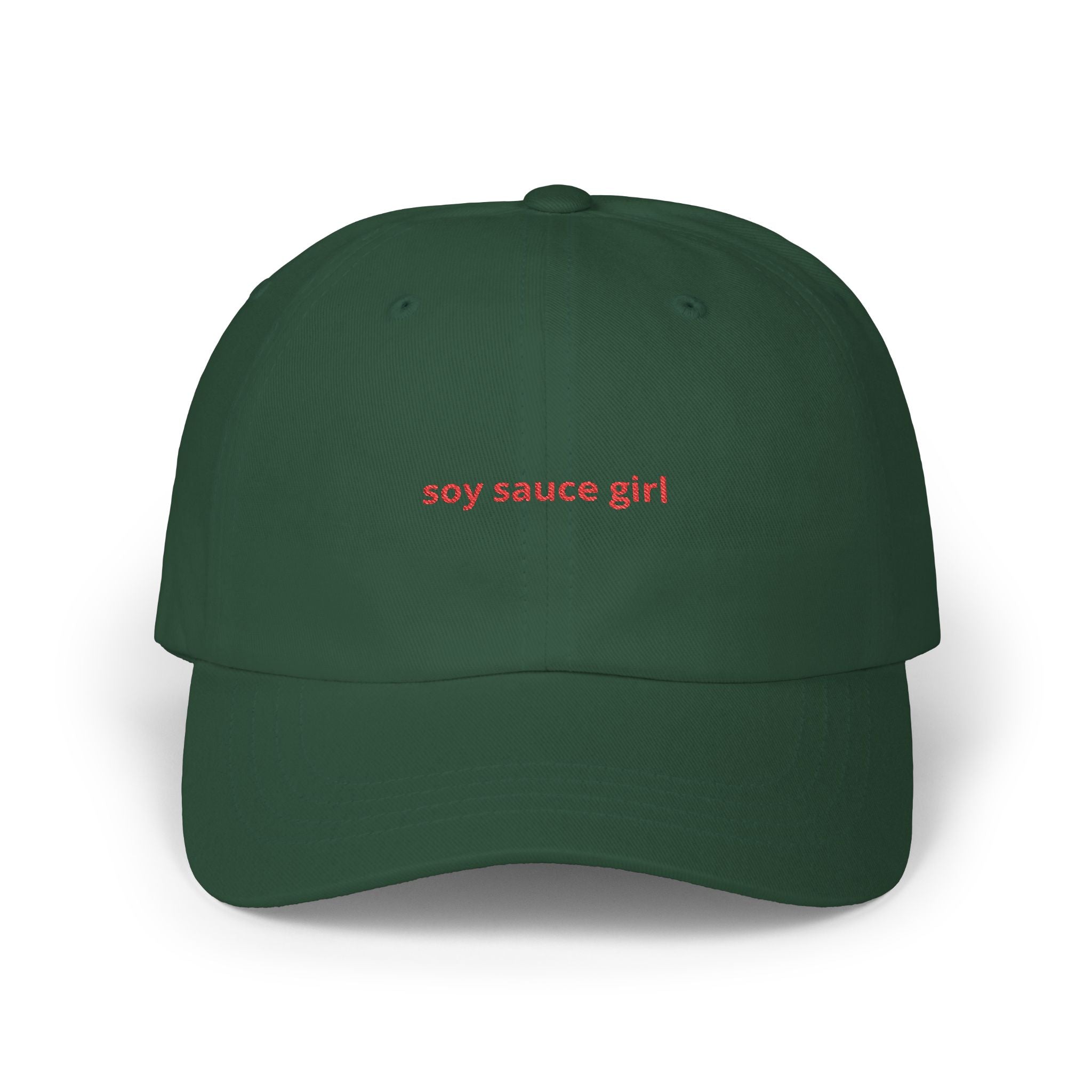 soy sauce girl Dad Cap | embroidered script baseball hat