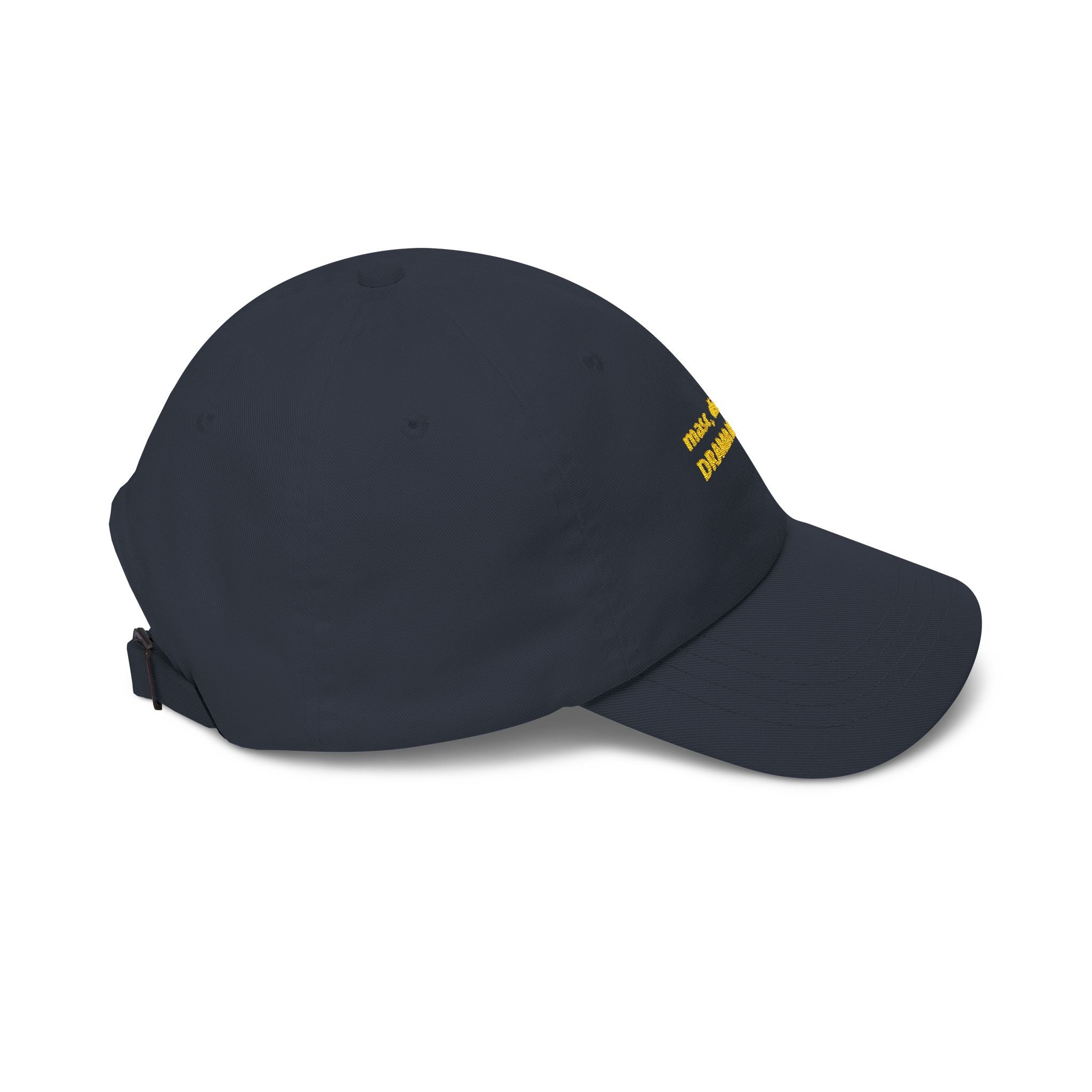 masc. discreet DRAMA LLAMA Dad Cap | Embroidered White Baseball Hat
