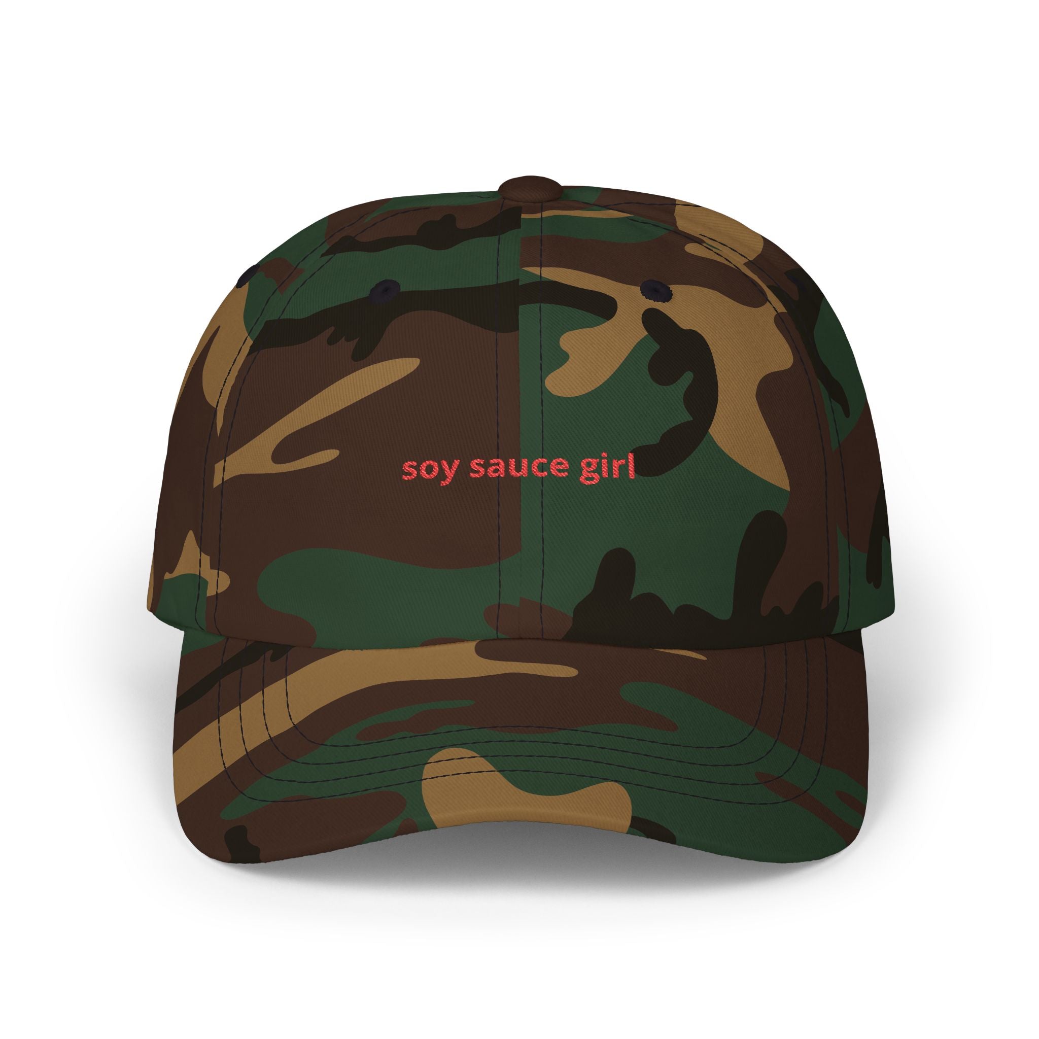 soy sauce girl Dad Cap | embroidered script baseball hat
