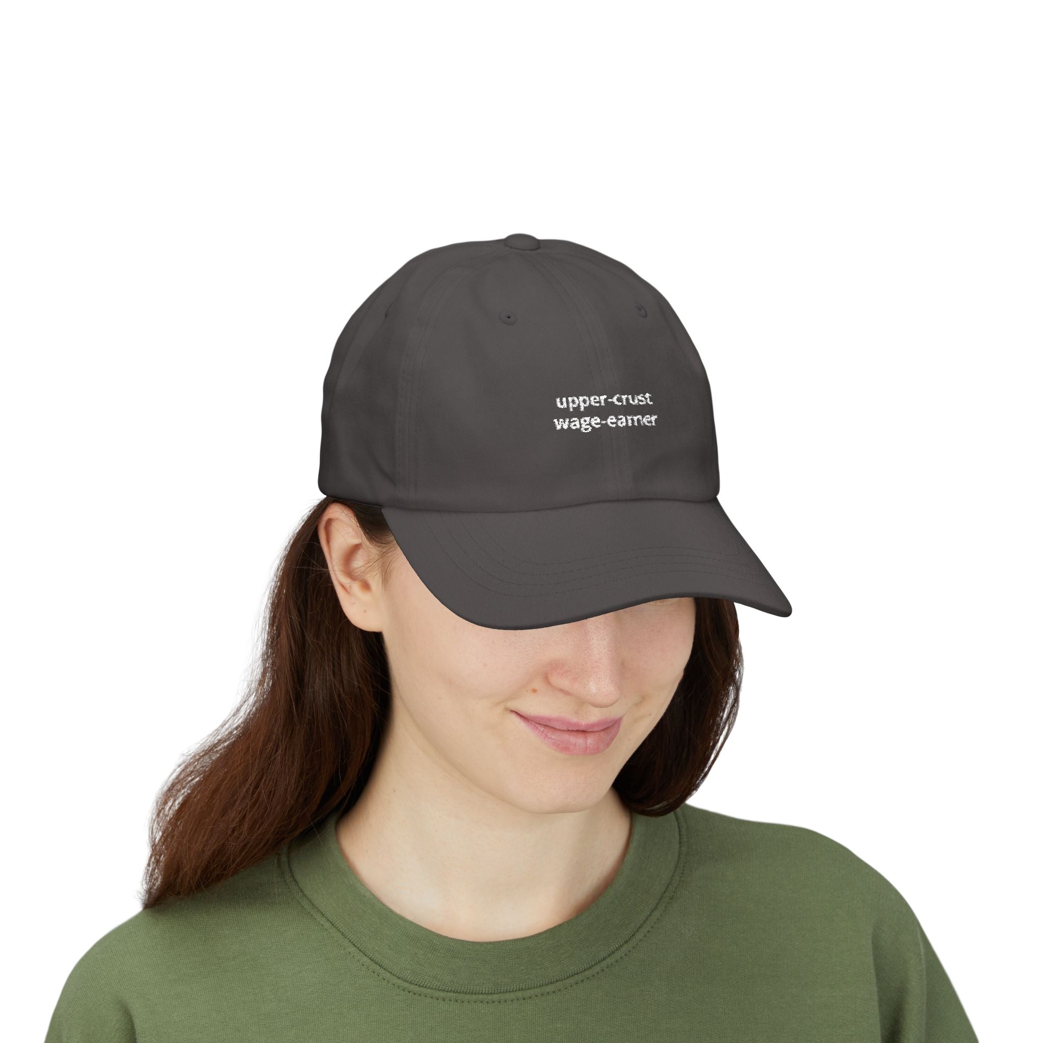 upper-crust wage-earner dad cap | embroidered hat