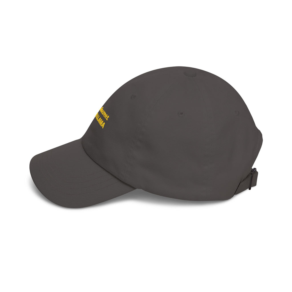 masc. discreet DRAMA LLAMA Dad Cap | Embroidered White Baseball Hat