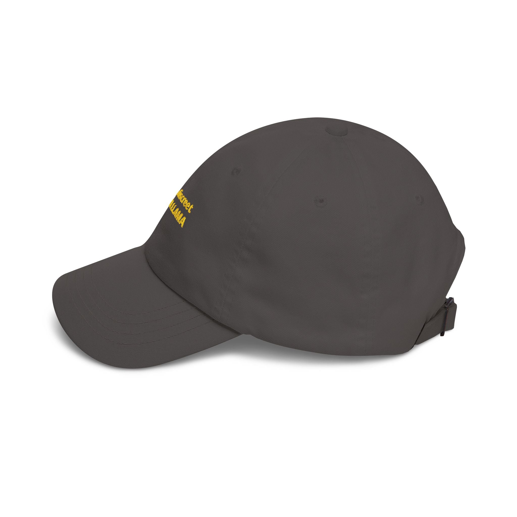 masc. discreet DRAMA LLAMA Dad Cap | Embroidered White Baseball Hat